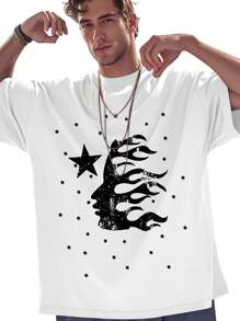 Y2K, Geometric Print... 100% Cotton T-Shirts Feature A Youthful And Fashionable Design. They Come  They Are Perfect For Casual Wear And Street Style. They Are Excellent  Gifts For Friends And Family. - 白色 - 查看 2