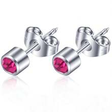 1 Paar rostfreie Stahlohrringe Piercings Nieten 4mm Hypoallergen für Piercings, Werkzeug-Sets, Geburtsstein Ohrstecker, Tragus, Knorpel Schmuck