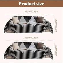 Genérico Funda de Sofá de Chenilla Reversible, Cubre Sofá de Chenille Doble Cara, Fundas De Sofa Protector Cover, Funda Sofá Perro Acolchada, Funda de Sofá Antideslizante Lavable (Gris, 180 * 130 CM) - Gris - Ver 2