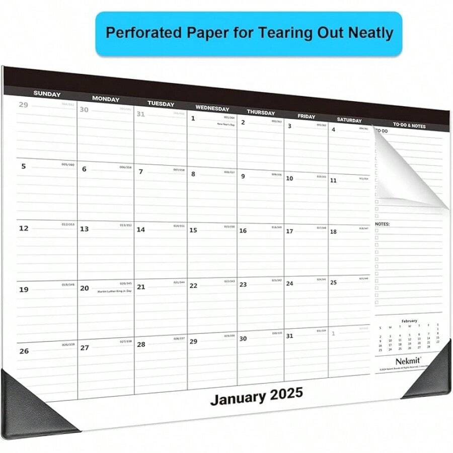 Desk Calendar 20252026, Yearly Monthly Desk Pad Calendar For Planning