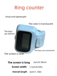 1pc/3pcs/5pcs Ramadan Electronic Finger Ring Counter, Silent Mini Colorful Rubber Tally Counter, Unisex (Assorted Colors)