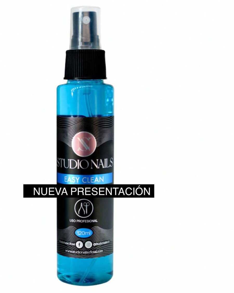 Easy clean studio nails 120 ml limpiador de residuos sinergy wipe para uñas - Azul - Ver 1