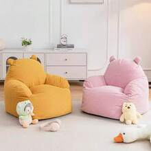 SXBCyan Stuffed Animal Storage Bean Bag Chair Cover Cute Kids Bean Bag Cover (No Filler) Baby Bean Bag Chair for Kids Soft Corduroy Stuffable Bean Bag Zipper for Organizing Children Plush Toys(Grey) - Albaricoque - Ver 6