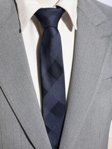 1 件男士简约领带，适合休闲外出、商务、通勤、派对 - 淨色 - 查看 7