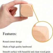 3/10pcs 20mm Unfinished Wooden Square Dice, 6 Sides, Square & Rounded Corners, DIY Creative Crafting, Craft Decor Accessories