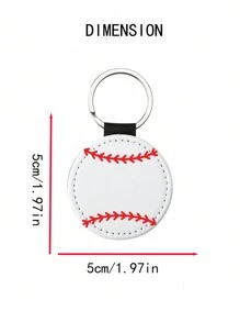 1pc Personalized Sublimation Keychain DIY Craft Kit Round Keychains For Everyone PU Leather Blanks Key Ring,Custom Name AndBall Pattern Gift. Ideal For Him, Her,Boyfriend,Girlfriend,Dad,Mom,Family,Friends, Wife, Husband,Pet, For Anniversaries,For Valentine's Day,For Christmas,For Mother's Day,For Father's Day For Holiday Gifts And Party Favors.