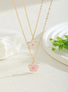 3 colores Collar de cadena de clavícula de mujer con colgante de cruz versátil y dulce, apto para fiesta, cita, playa, vacaciones y uso diario