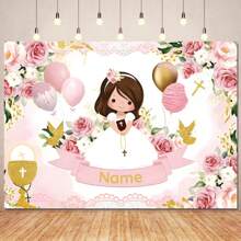 Phông nền trang trí lễ rửa tội, họa tiết chấm bi vàng lấp lánh, cây xanh và chữ thập, tùy chỉnh tên, phù hợp cho tiệc trẻ sơ sinh, trang trí tiệc mừng sinh nhật, đạo cụ chụp ảnh chân dung, chất liệu vinyl, phụ kiện trang trí tiệc. - Nhiều màu - Xem 4