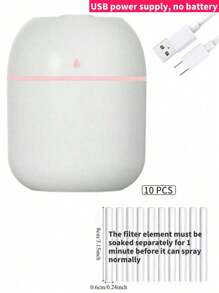 RAF 1 Multi Color Ambient Light Portable Mini Humidifier And Fragrance Diffuser USB Power, Vehicle And Household Dual Spray, Capacity 7.04oz/220ml (Excluding Essential Oil),Umidificador De Ar