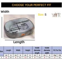 1个椭圆形毛绒宠物床，可水洗多功能犬猫床，保暖加厚防潮柔软透气，适合小型/中型/大型宠物，四季皆宜 - 彩色 - 查看 11