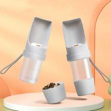 Portable Dog Water Bottle With Food Container Large Capacity Puppy Water Dispense Food Feeder Foldable Pet Drinking Cup