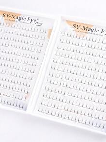 每盒 480 个扇形，卷曲 C/D，长茎，大量，厚度 0.07 毫米，5D，8-15 毫米/混合，预制扇形睫毛延长，自然柔软，派对和旅行，手工嫁接假睫毛