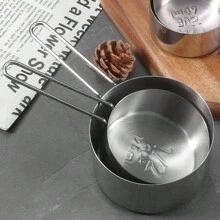 4 Stainless Steel Measuring Cup Sets - Stackable, A Must-Have For Kitchens And Restaurants - Multicolor - View 5