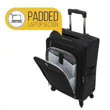 TPRC Lexington 20" Rolling Expandable Carry-On 4-Wheel Spinner Luggage - Purple - Black - View 6