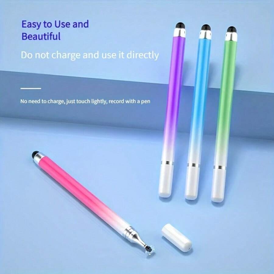 1 Pair Ombre Stylus Pen, Dual-Head Drawing Pen For Tablet & Phone, Stationery - Multicolor - View 1