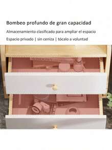 Minimalista Buro De Cama Dormitorio De Madera Con 2 Cajones - Gris - Ver 6