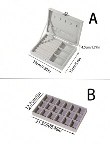 1 Stück hochwertiger Samt Schmuckkasten mit Antioxidationsschutz, delikates Aufbewahrungsbox mit großer Kapazität für Ohrringe, Halsketten, Ringe, geeignet für Outdoor Reisen, Mehrebigen Großraum Aufbewahrung für Ohrringe, Ringe, Halsketten, hochwertiger Antioxidations-Accessoires Aufbewahrungskasten für den Schulbeginn