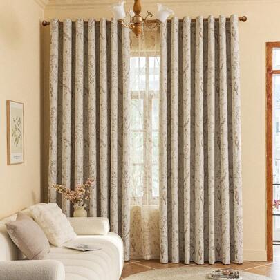 1 tấm rèm cửa composite hai lớp cản sáng 100% họa tiết hoa và chim mới, cách nhiệt, dùng cho gia đình, phòng khách, phòng ngủ, văn phòng, tiệc tùng, trang trí hàng ngày
