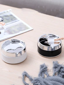 家用烟灰缸密封不锈钢防风办公室客厅桌面旋转加厚带盖简约时尚不锈钢密封防风烟灰缸客厅旋转加厚烟灰缸