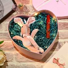 Valentines Present Box 3 Pieces Cute Heart Present Boxes With Bow Present Container For Presents Flowers Wrapping - 粉色 - 查看 5