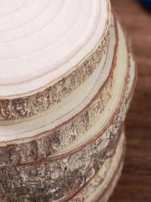 2 块天然原木圆片，6-7 英寸木环，大木板，适用于婚礼中心装饰和 DIY 绘画工艺品 - 原木色 - 查看 6