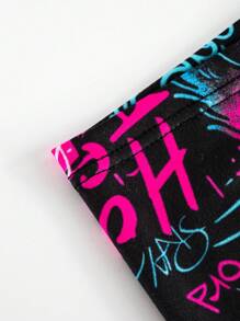 5pcs/Pack Men's Graffiti Pattern Comfortable Breathable Short Briefs Underwear