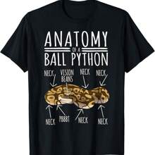Python Snake Owner - Anatomy Of A Ball Python T-Shirt - Black - View 1