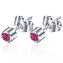 1 Paar rostfreie Stahlohrringe Piercings Nieten 4mm Hypoallergen für Piercings, Werkzeug-Sets, Geburtsstein Ohrstecker, Tragus, Knorpel Schmuck