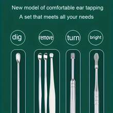 10pcs Stainless Steel Ear Wax Removal Tool Set, Spiral Rotating Ear Picking Spoon & Ear Picker Spoon For Cleaning & Collecting Ear Wax - 10Pcs - View 4
