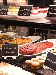 5PCS Mini Blackboard Display Panel Decoration, Home Decoration Signs, Mini Message Board Display Blackboard, Suitable For Wedding, Baking Display, Hotel, Banquet, Dessert, Table Cards - Multicolor - View 5