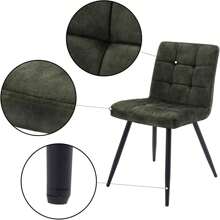 Velvet Dining Chairs Set Of 4,Mid Century Modern Dining Room Chairs With Metal Legs,Accent Chairs Side Chairs Reading Chairs For Living Room Home Kitche Bedroom Vanity Green - Nhung Xanh Mới - Xem 7