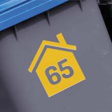 Papa Prints Pack Of 1/3/5 Bin Numbers For Wheelie Bins Personalized Wheelie Bin Stickers Numbers Waterproof Bin Stickers For Wheelie Bins - Multicolor - View 18
