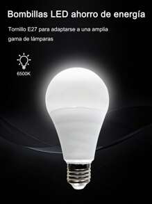 Pack Of 10/20/30/50 5W/7W/9W/12W/15W/18W/21W 6500K LED Energy Saving Bulbs, E27 Base, Non-Dimmable - 21W - 查看 4