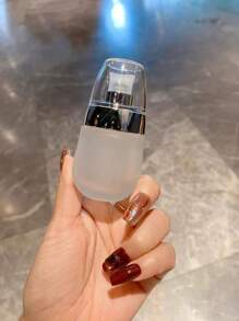 1 Pc 30ml Refillable Lotion Dispenser Bottle, Luxury Rhinestone Design Makeup Foundation Remover Lotion Cream Travel Portable Glass Jar