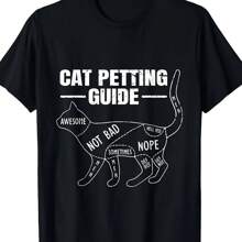 Cat Petting Guide Kitten Lover Funny Feline Pet Owner T-Shirt
