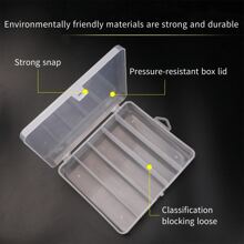 1PC路亚五格盒路亚饵盒透明塑料饵盒钓盒黑色透明大中小五格盒