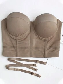 Ladies Have Steel-Rimmed Lingerie To Tuck In A Sexy Back Under A Bra - Coffee Brown - View 2