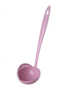 2 件装小麦秸秆塑料滤勺，耐热厨房汤勺，长柄火锅滤网 - 彩色 - 查看 11