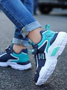 Estos zapatos deportivos elegantes e informales son transpirables y antideslizantes, adecuados para niños de 6 a 18 años. - Azul - Ver 7