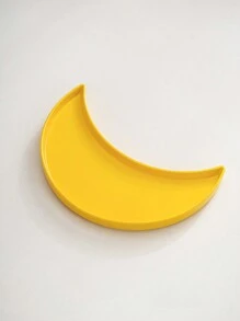 1 pieza Plato de diseño de luna creciente de cerámica, estilo plato para caramelos, plato de postre, plato doméstico, plato para tartas, plato para frutas, soporte para aperitivos, vajilla adecuada para el hogar, mesa de comedor, cocina, sala de estar, Ramadán, Eid, boda, fiesta, té de la tarde