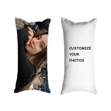 1pc Almofada de corpo personalizada com impressão fotográfica - Impressão frente e verso, extra longa, suporte confortável para dormir, adequada para quem dorme de costas e de lado, serve para cama de solteiro ou king size, lavável à máquina, almofada de dormir de estilo moderno