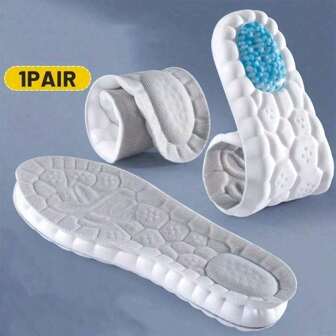 1 Par de Plantillas Deportivas con Diseño de Palomitas de Maíz con Soporte de Arco, Súper Cómodas, Livianas y Transpirables para Insertar en Zapatos de Correr