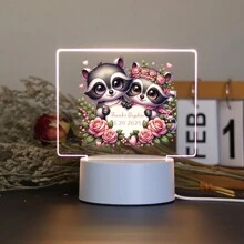 1 st NIEUW Aangepast Led-bord 3D Led-nachtlampje Kleurveranderend, Romantische twee bruine beren 3D Led optische illusie tafellamp, Perfect cadeau voor Valentijnsdag om hem of haar te geven, 7 kleurveranderende RGB-sfeerverlichting voor slaapkamer thuis nachtkastje gamekamer decor