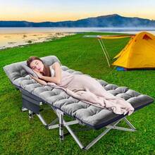 SLSY Indoor/Outdoor Folding Cot Lounge Bed - Gray Blue Camping Bed For Comfortable Sleeping And Relaxation - Cot Without Mattress - View 9