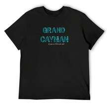 Cayman Islands Alcohol Ink T-Shirt Vintage Clothes Blanks Short Sleeve Tee Vintage T Shirts Mens Vintage T Shirts - Black - View 1