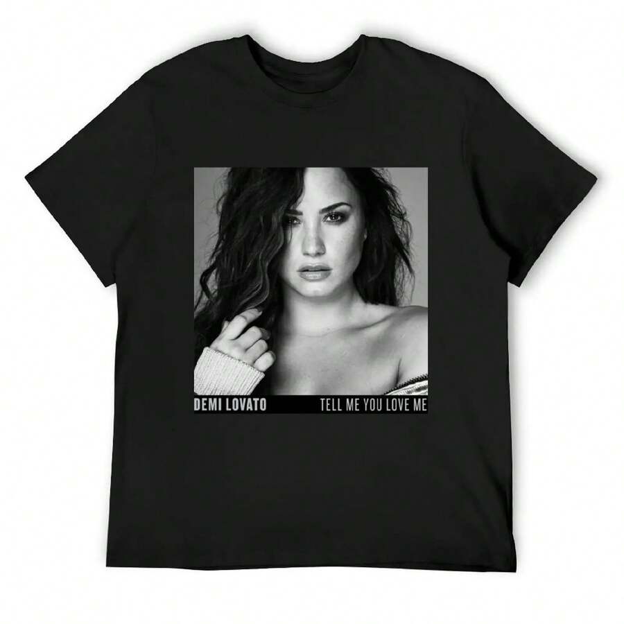 Demi Lovato Shirt T-Shirt Anime Tshirt New Edition Mens Designer T Shirt - Black - View 1