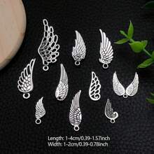 22pcs Mixed Antique Silver Angel Wings Feathers Punk Charms Angel Wing Pendants For DIY Bracelets Necklace Jewelry Making Craft Accessories