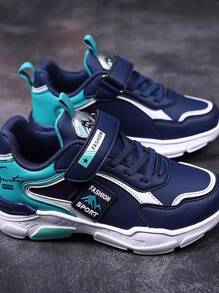 Estos zapatos deportivos elegantes e informales son transpirables y antideslizantes, adecuados para niños de 6 a 18 años. - Azul - Ver 4