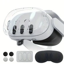 Meta Quest 3/Meta Quest 3S VR Headset Protection Kit - Headset Protective Case, Lens Cover, Tempered Glass Screen Protector - Multicolor - View 8