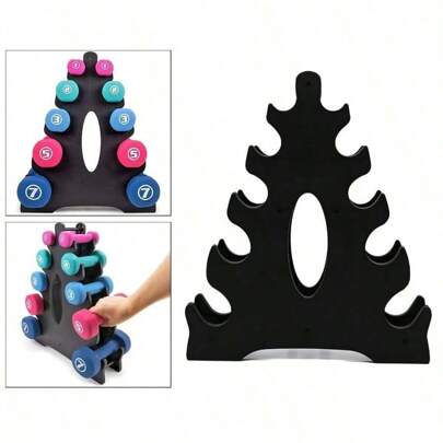 Compact Dumbbell Rack, Space-Saving Home Gym Dumbbell Holder, Triangular Weight Lifting Stand